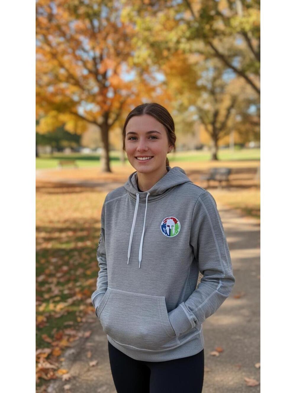 New Women's Gray Official Spartan Trifecta Craft Hooded Sweatshirt Size Medium